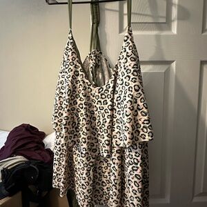 Chic Animal Print Swim Two Piece